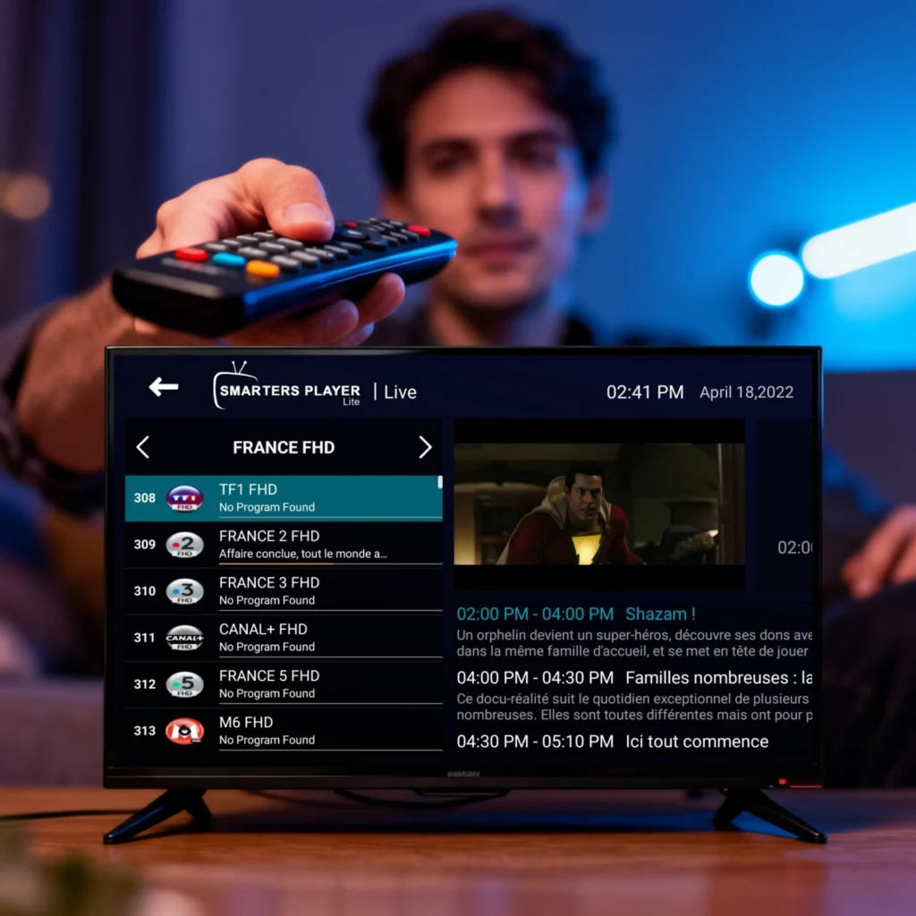 Regardez des milliers de chaînes et films avec abonnement IPTV en France en HD & 4K