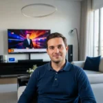Photo de Julien M., utilisateur convaincu après le test IPTV gratuit TiviFrance, qualité d’image 4K sur Smart TV.