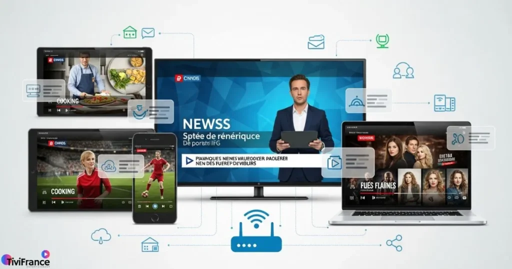 Différents appareils utilisant IPTV French pour regarder la télévision en streaming HD