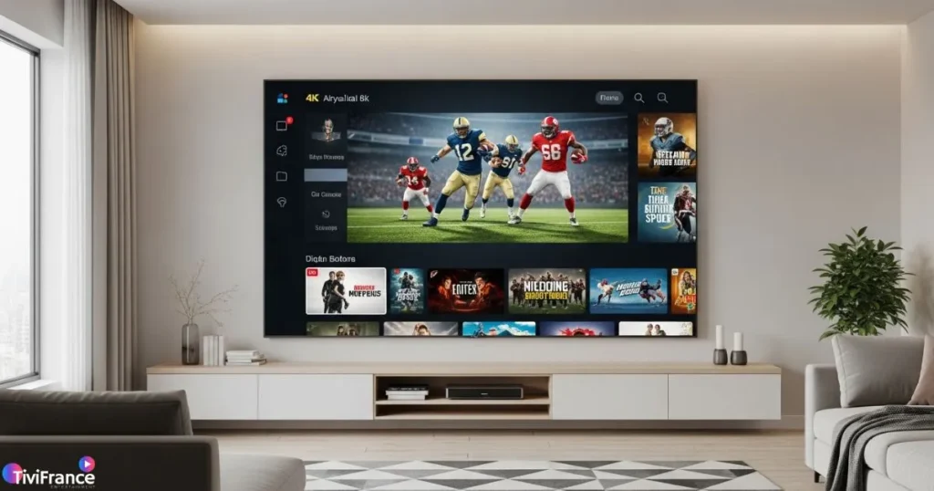 Qualité 4K stable proposée par euro iptv dans un salon moderne.