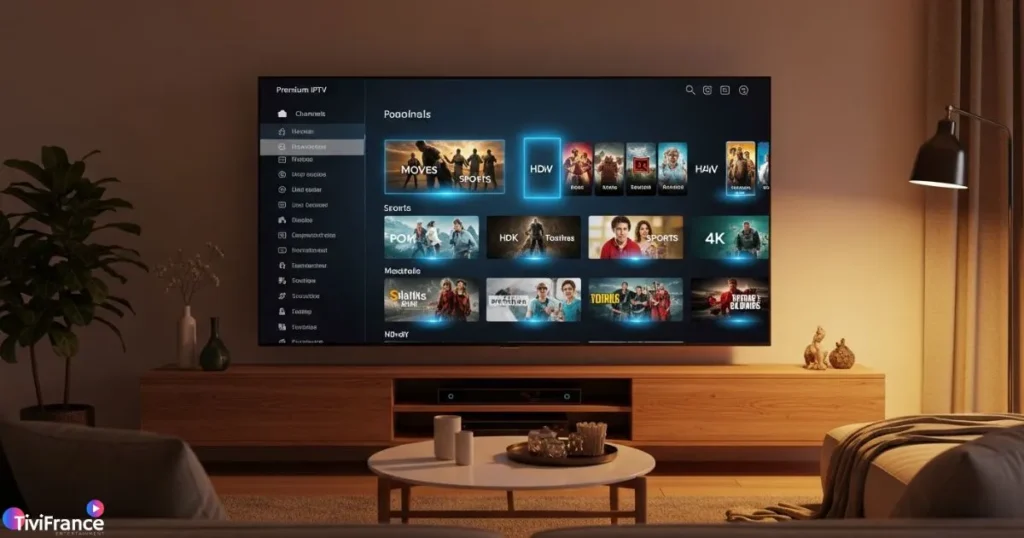Interface premium illustrant les avantages d’un abonnement m3u de qualité.