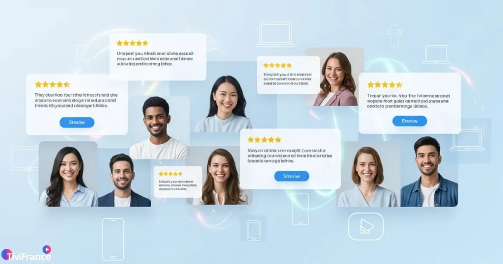 Avis clients illustrant la satisfaction des utilisateurs du service iptv france pro.