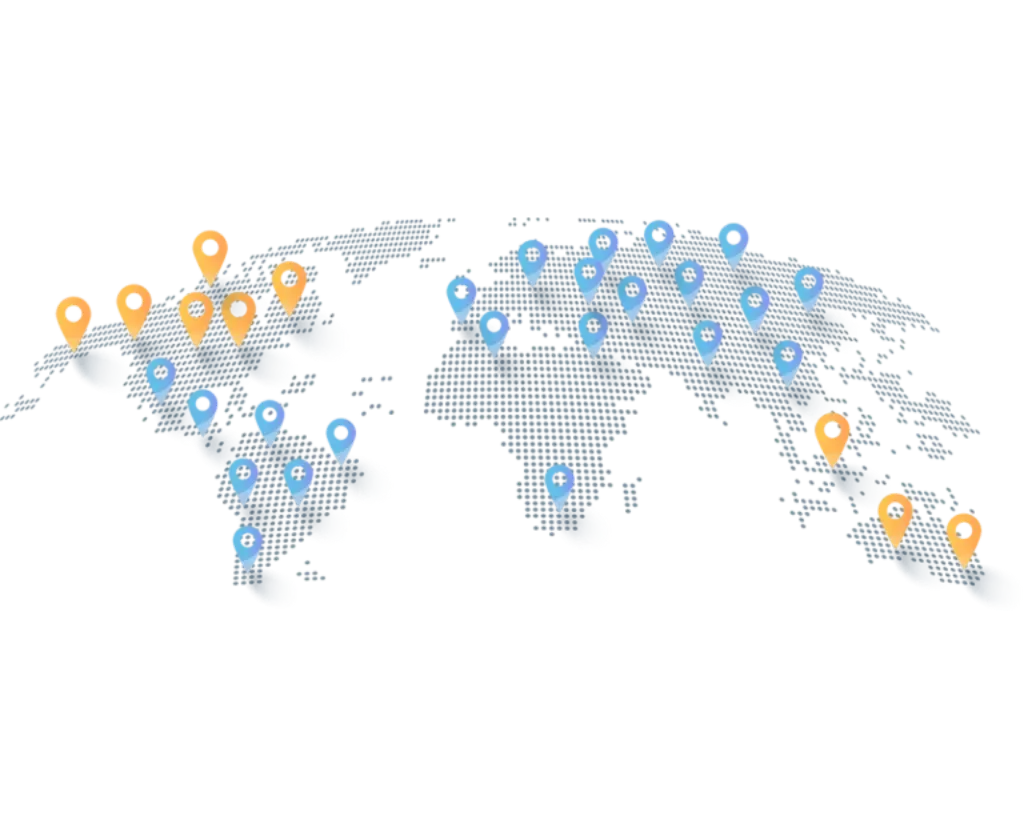 Carte mondiale illustrant la couverture internationale des abonnements IPTV premium pour chaque abonné.