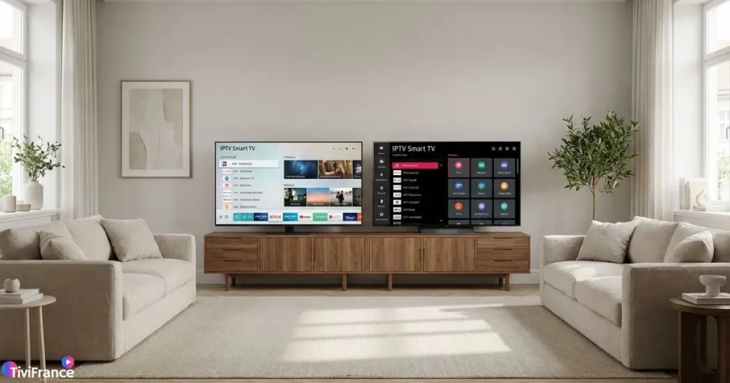 IPTV Samsung LG avec application IPTV Smart TV sur télévision connectée