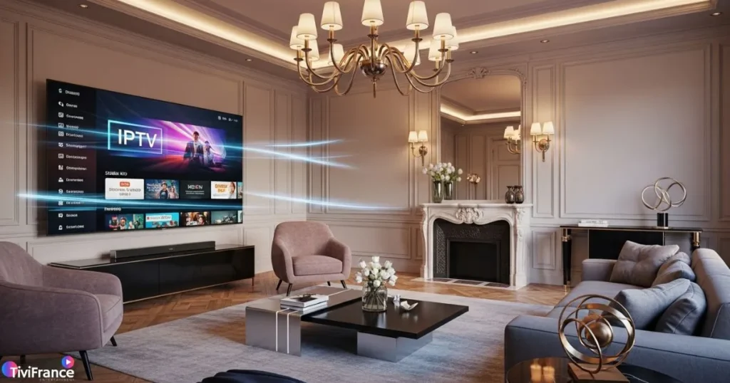 Illustration d'un iptv code 2025 affiché sur un écran pour un streaming stable