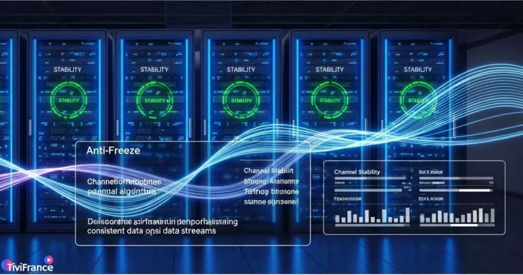 Serveurs optimisés illustrant la stabilité d’un iptv français fiable