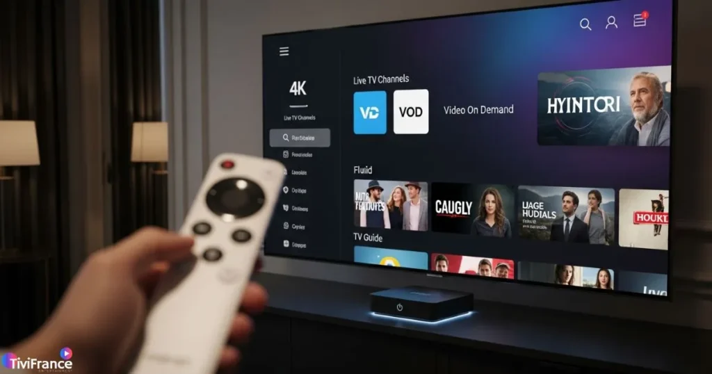 Applications IPTV utilisées sur un boîtier IPTV Android compatible TV