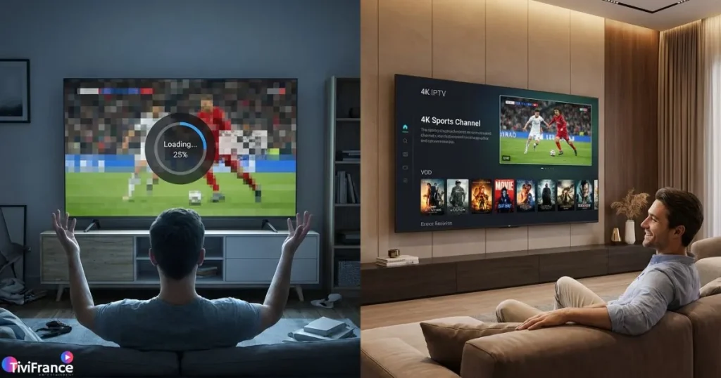 Comparaison entre IPTV pas cher instable et IPTV fiable de qualité