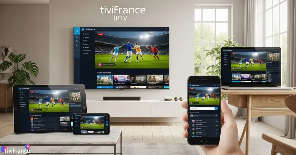Présentation visuelle d’un service IPTV multi-appareils stable avec TiviFrance