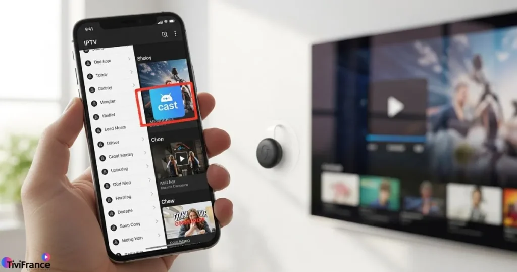 application installation iptv android prête à caster vers Chromecast