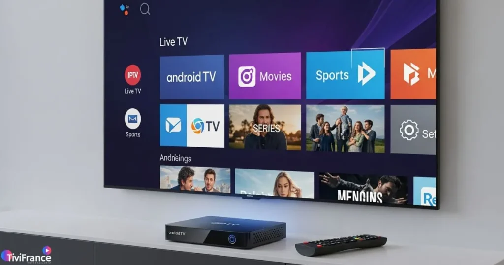 Boitier IPTV 4K Android avec interface fluide pour une utilisation IPTV optimale