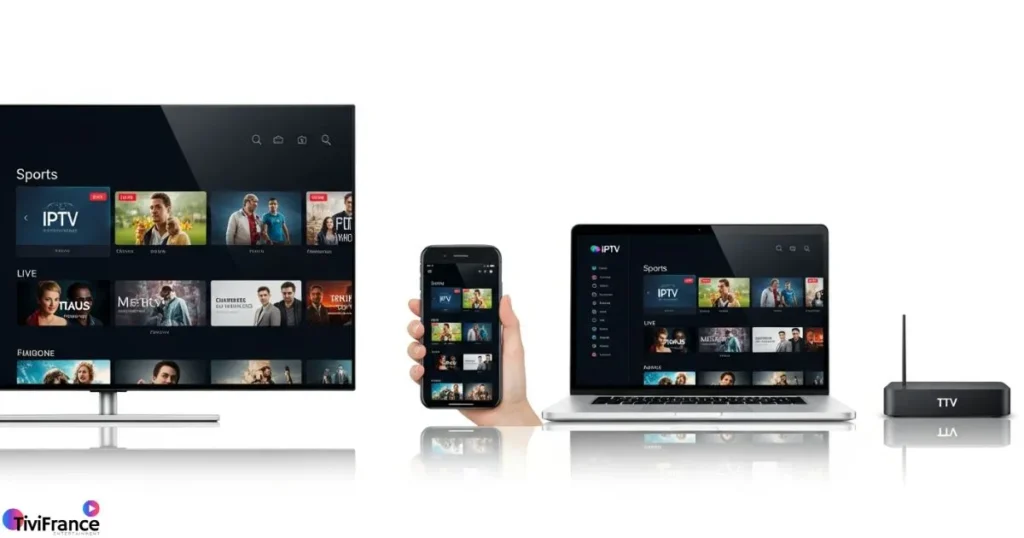 Comparaison des meilleurs codes IPTV France affichés sur plusieurs appareils modernes