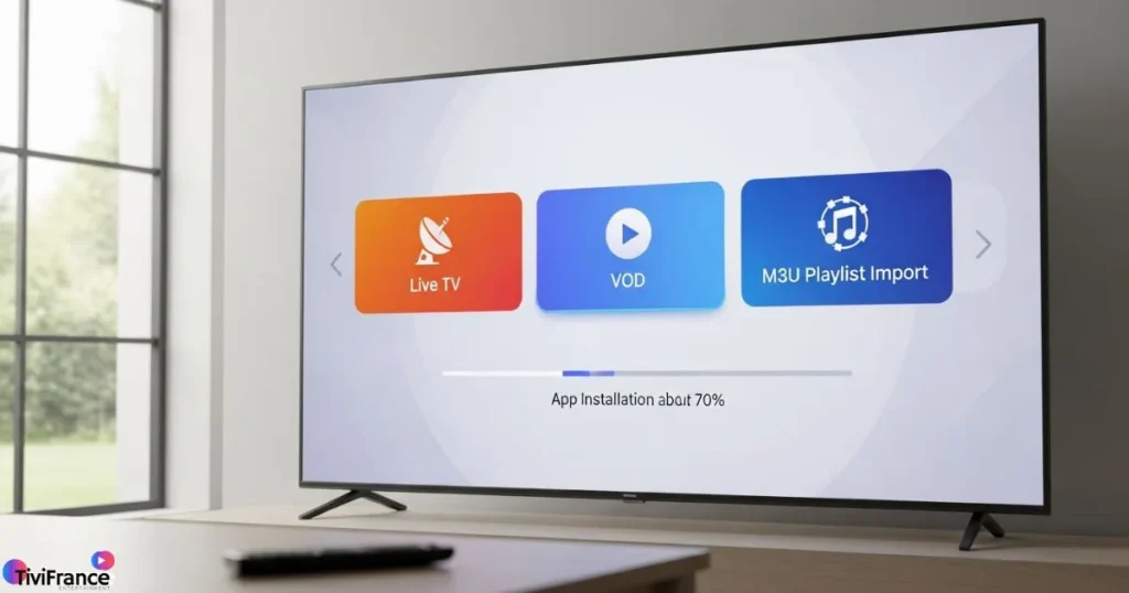 Installation d’une application IPTV compatible avec une playlist france iptv m3u.