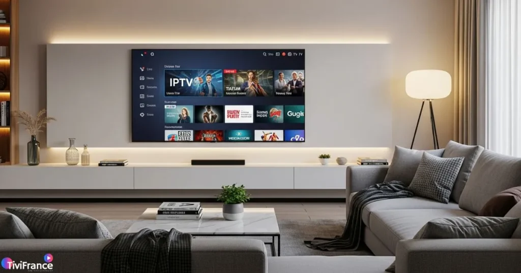 application IPTV Smart TV optimisée pour une expérience fluide sur grand écran