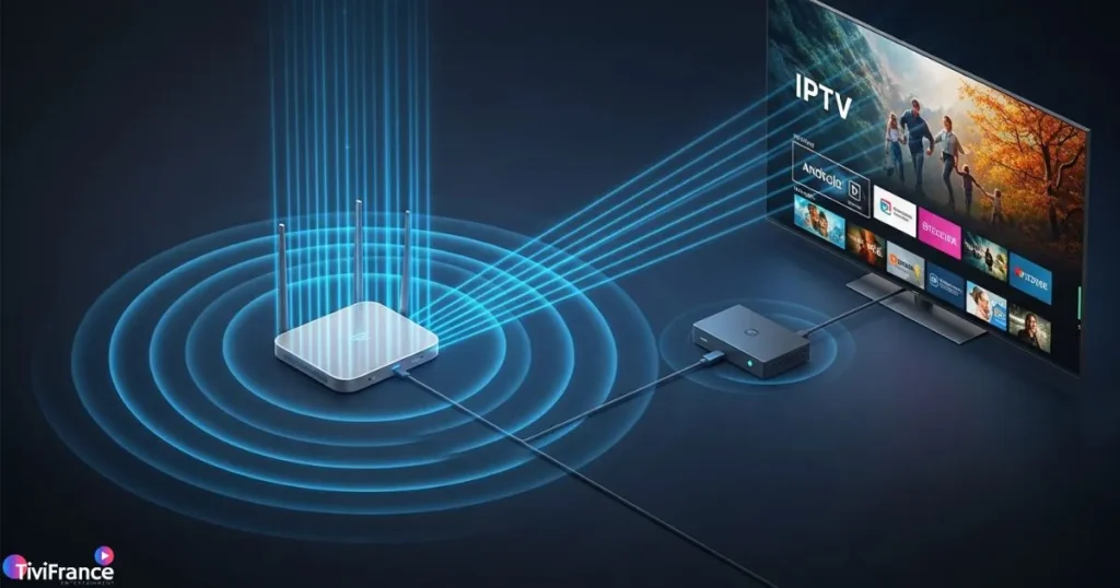 IPTV WiFi stable avec boitier IPTV Android connecté à un réseau performant