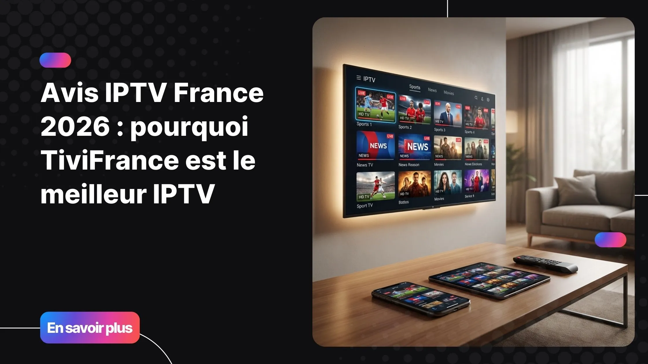 Avis IPTV France sur un abonnement IPTV fiable et premium en 4K