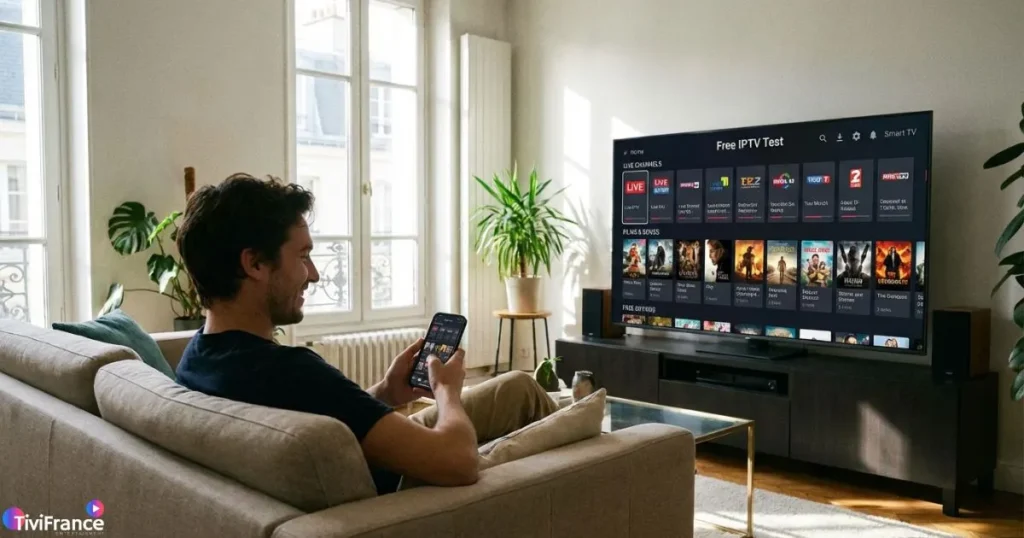 Utilisation d’un test IPTV sur Smart TV et mobile avant abonnement IPTV France