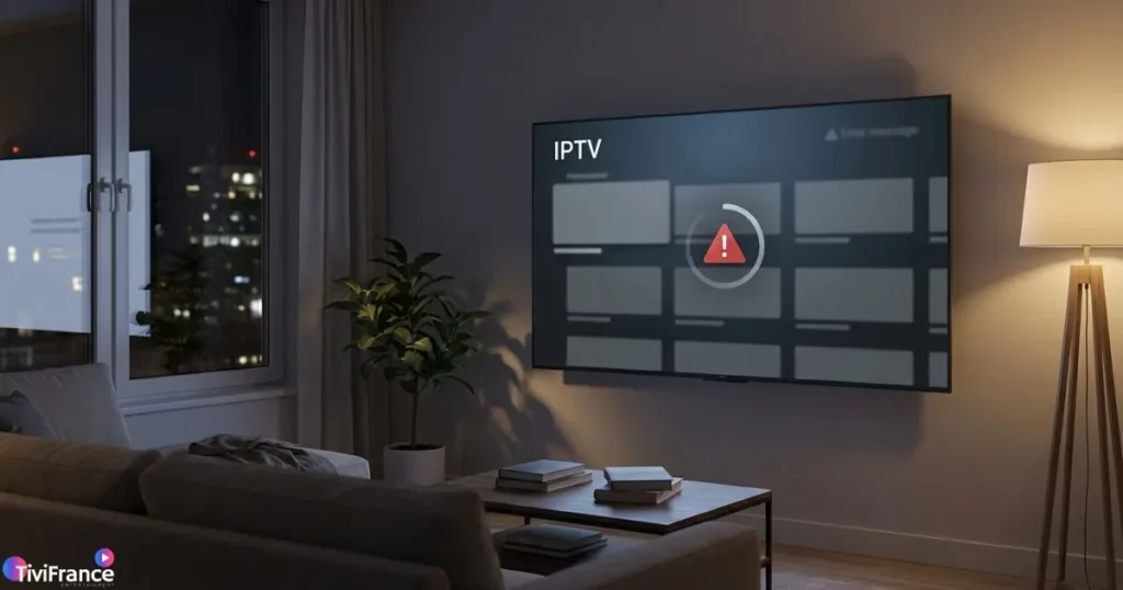 Problème d’affichage lorsque epg ne fonctionne pas sur une interface epg iptv avec guide vide