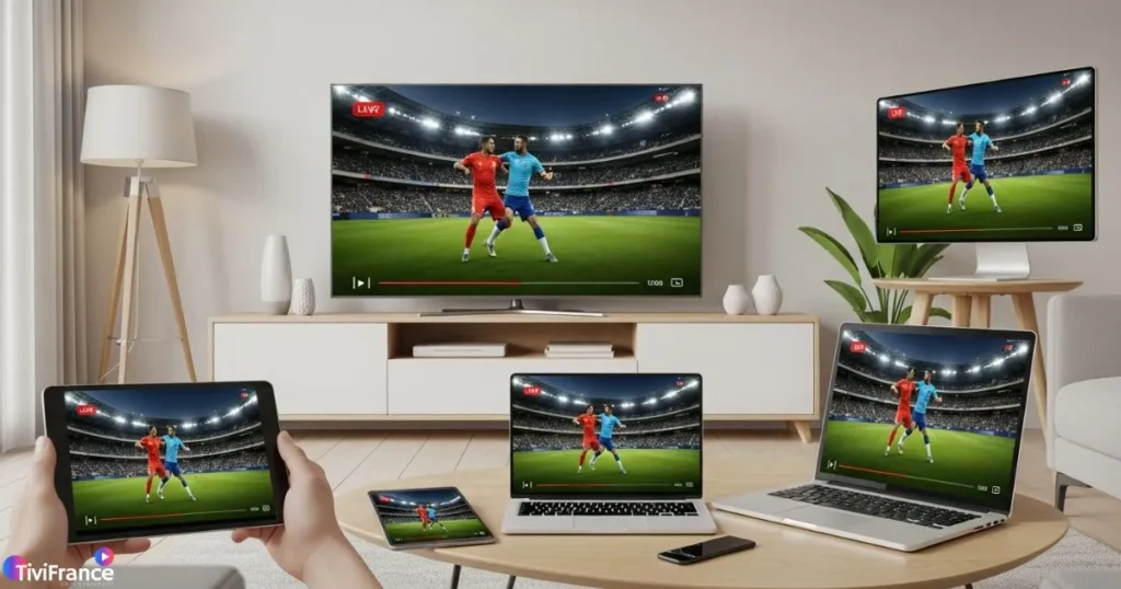 Utilisation d’un service iptv multi-appareils pour regarder le sport sur tous les écrans