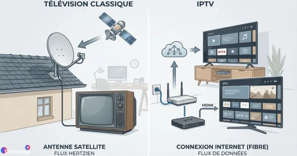 Fonctionnement de l’IPTV pas cher par Internet en France