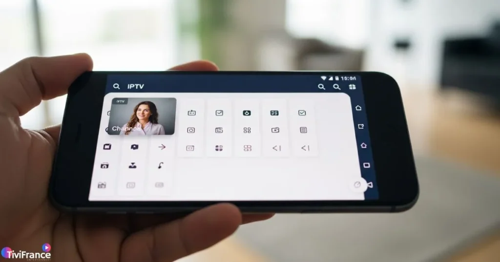 Utilisation fluide d’IPTV Smarters Android sur smartphone pour un streaming rapide