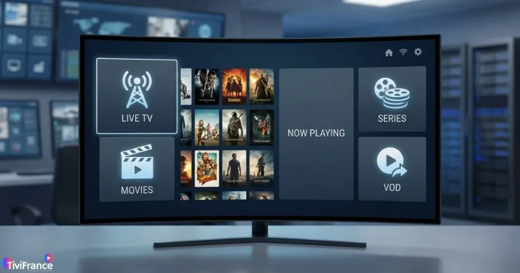 application IPTV utilisée comme lecteur pour iptv avec interface claire