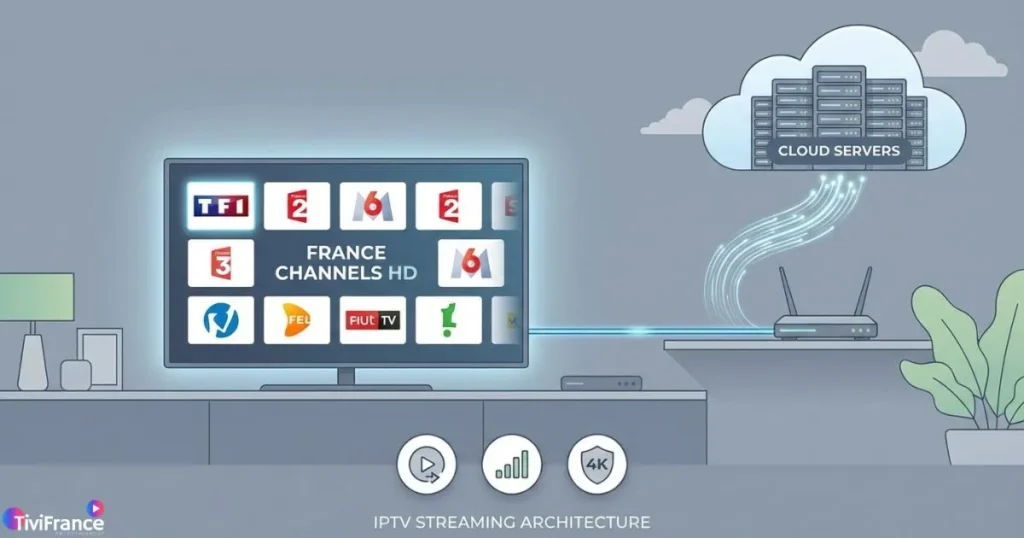 Fonctionnement de l’IPTV français via Internet sans antenne