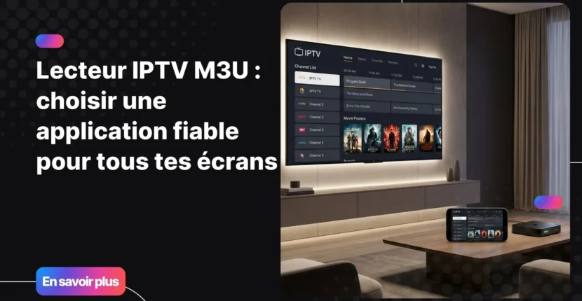 lecteur iptv m3u affiché sur Smart TV et appareils connectés