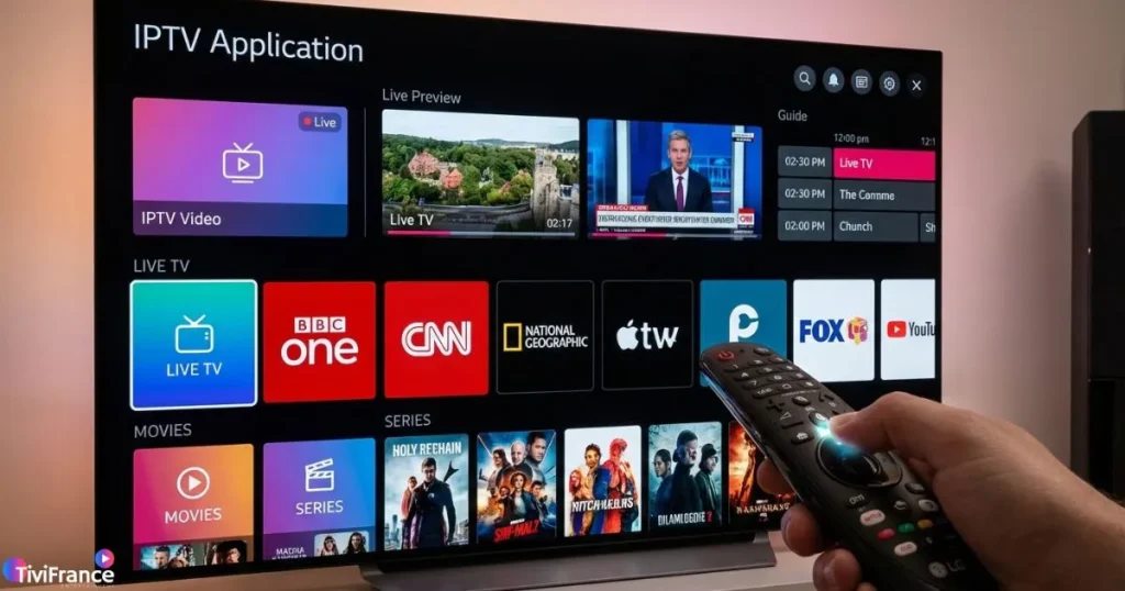 application IPTV LG webOS optimisée pour Smart TV