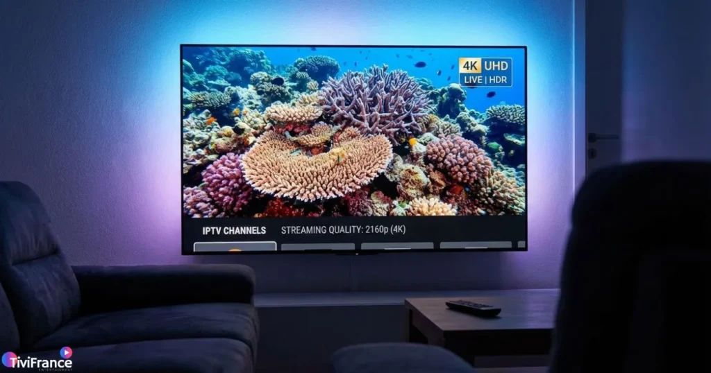 Image montrant la meilleure qualité IPTV et la meilleure IPTV France avec streaming HD et 4K fluide.