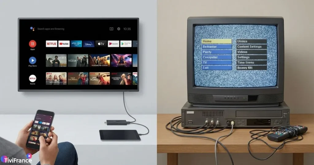 comparaison entre service iptv france et télévision traditionnelle