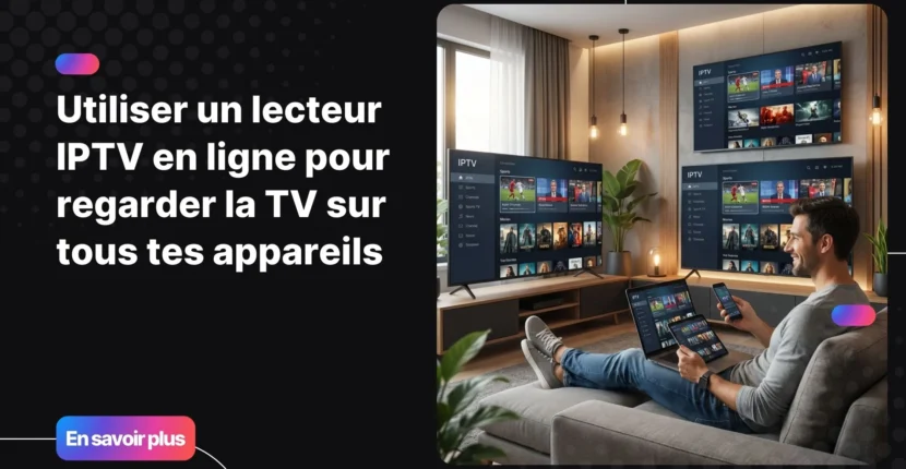 Lecteur IPTV en ligne utilisé sur plusieurs appareils pour regarder la télévision en streaming
