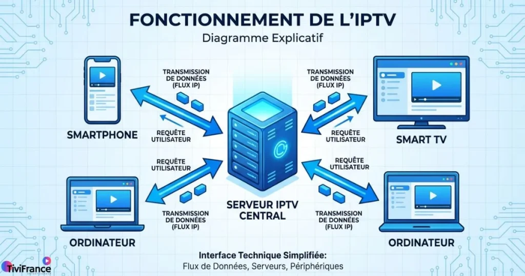 fonctionnement serveur xtream iptv et connexion appareils
