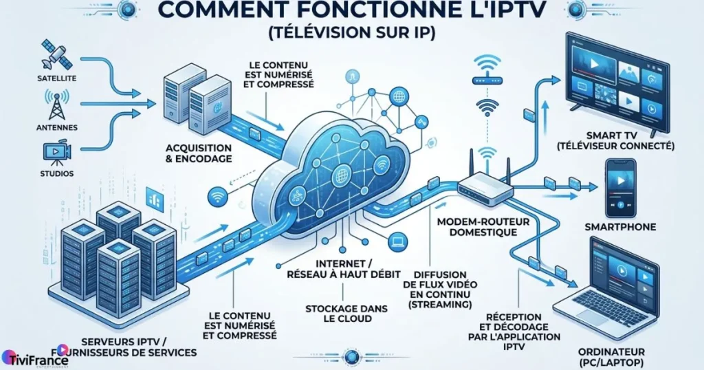 fonctionnement des meilleures iptv via streaming internet