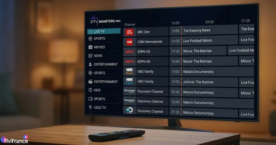 avis iptv smarters interface utilisateur claire et intuitive