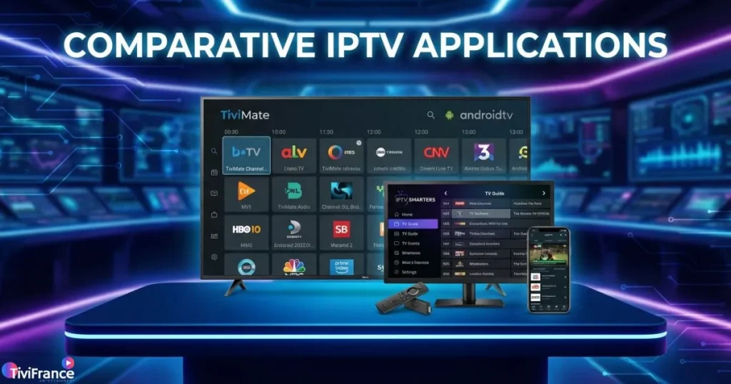 comparatif meilleure app IPTV et lecteur IPTV 2026 pour différents appareils