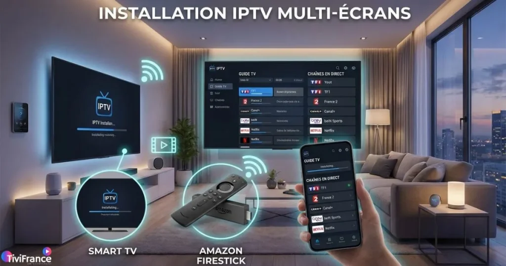 installation IPTV player Android et IPTV player Firestick pour regarder la TV
