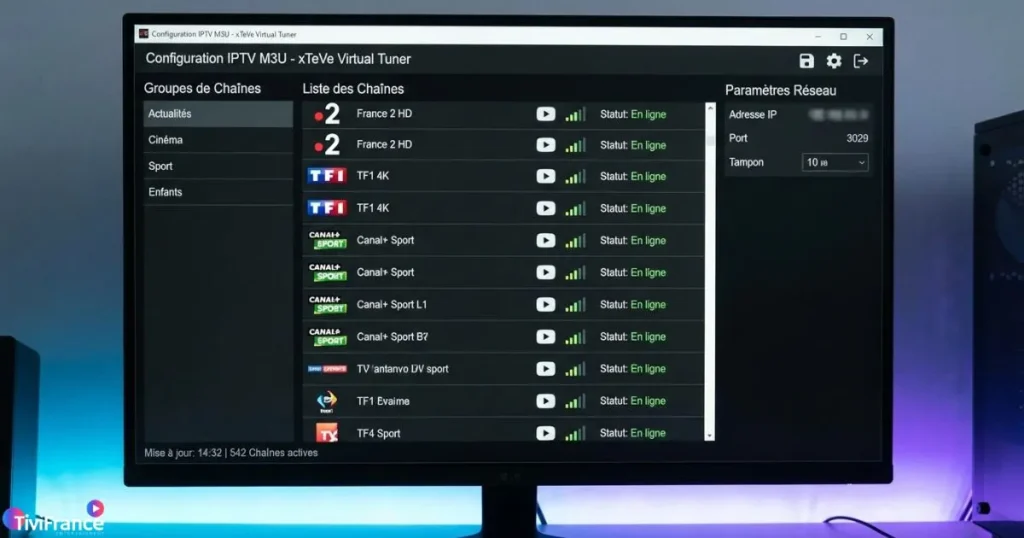 configuration iptv m3u plex dans un tuner IPTV virtuel pour Plex