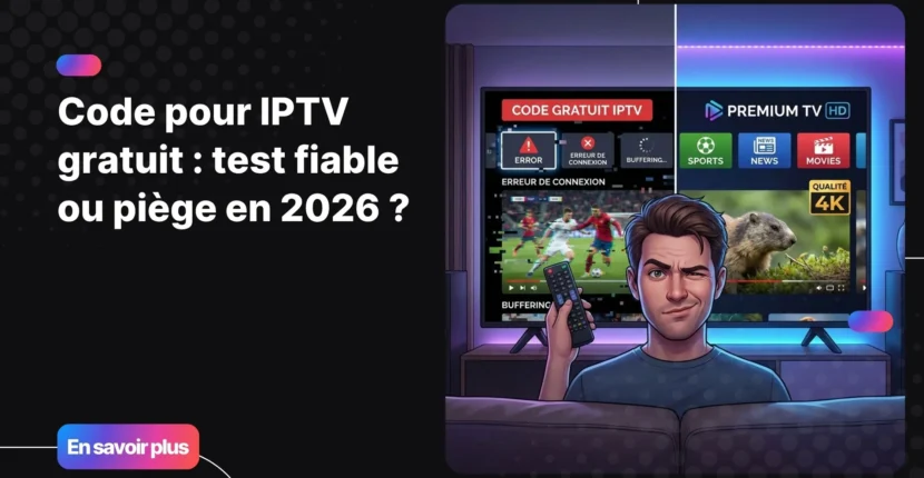 code pour iptv gratuit comparé à une solution IPTV stable et fiable