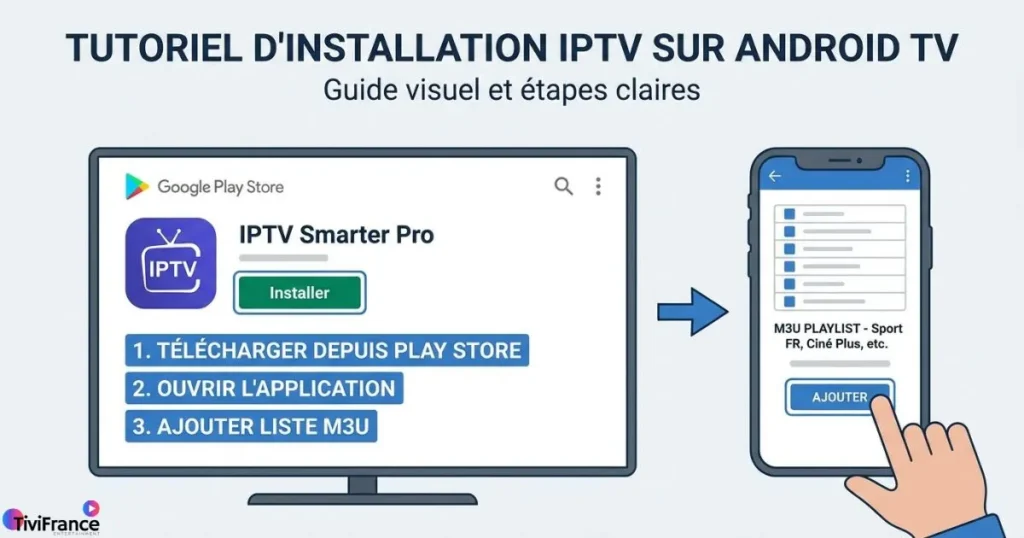 installation d’un meilleur lecteur iptv gratuit android sur Android TV