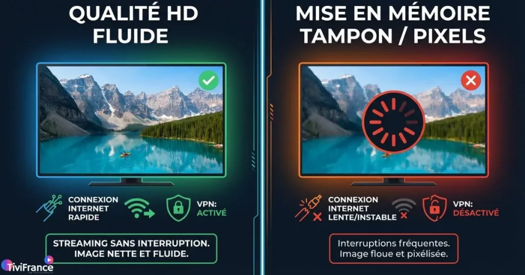 qualité streaming liée au code iptv smarters et stabilité IPTV