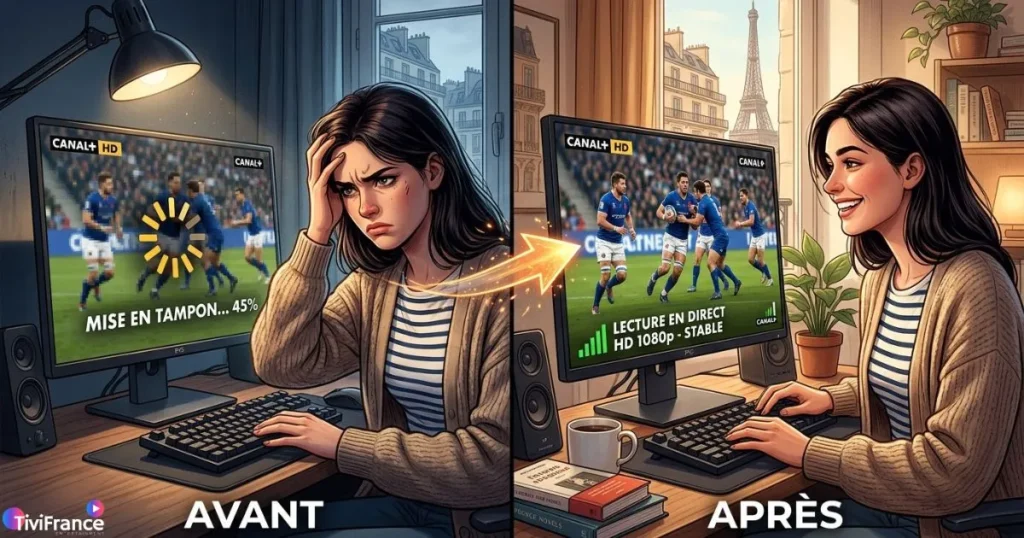 lecteur iptv pc avec problème de buffering puis streaming fluide