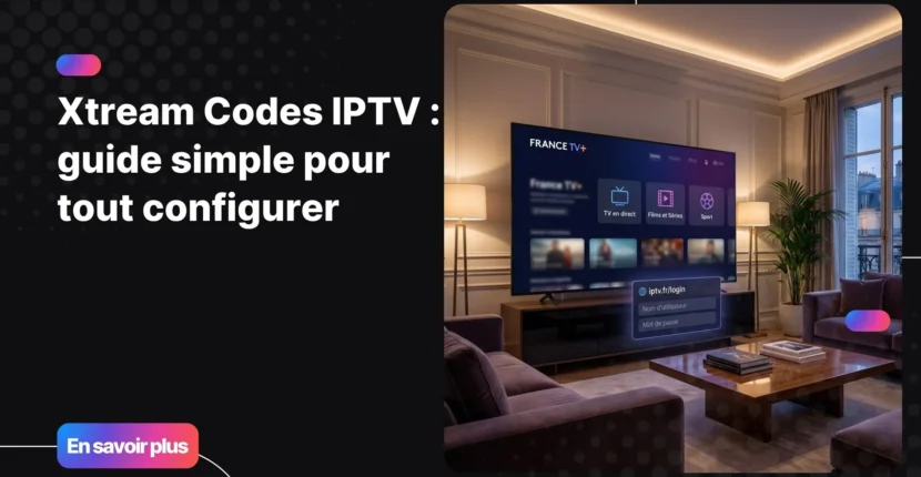 image interface xtream codes iptv sur smart tv moderne