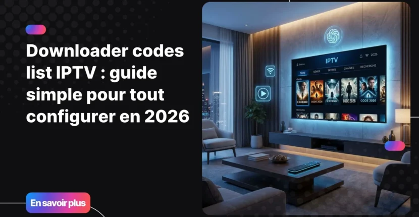 downloader codes list iptv sur Smart TV moderne