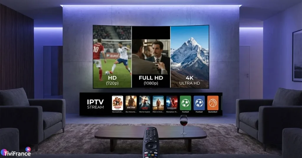 iptv haute qualité avec streaming IPTV 4K sur télévision moderne
