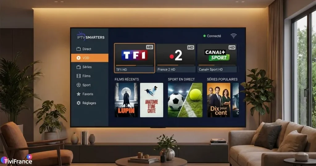 config IPTV apps avec IPTV Smarters en HD