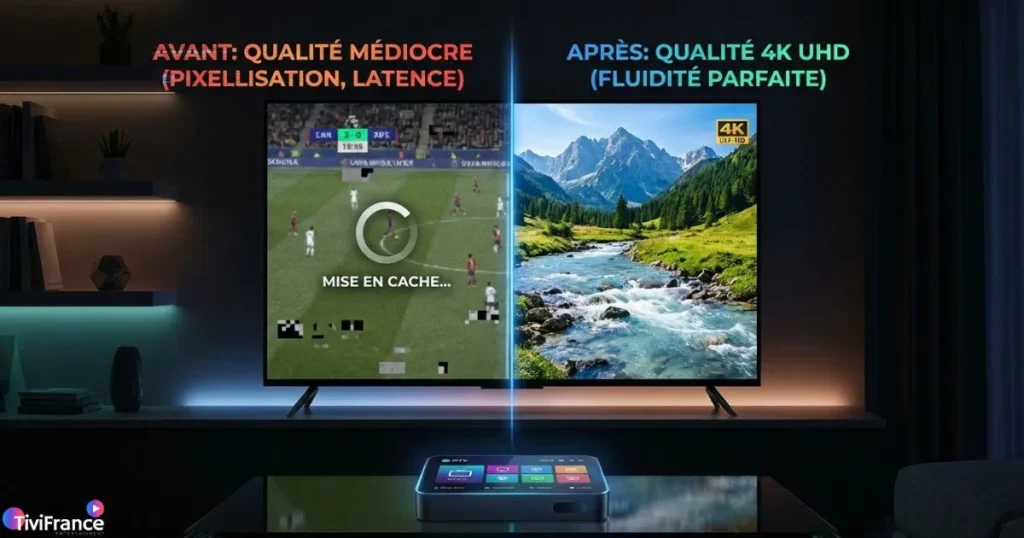 différence entre box IPTV stable et mauvaise qualité IPTV sans coupure