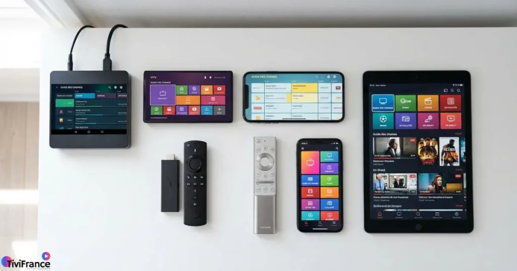 Comparatif application IPTV sur différents appareils : Android TV, Smart TV, iOS