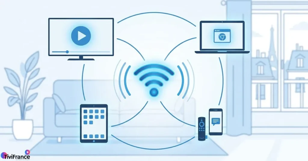 IPTV France 1 mois compatible avec tous les appareils - smart TV, smartphone, tablette et ordinateur