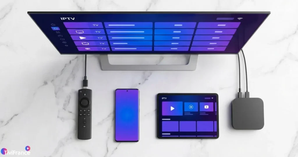 iptv multi appareils compatible smart tv firestick smartphone tablette